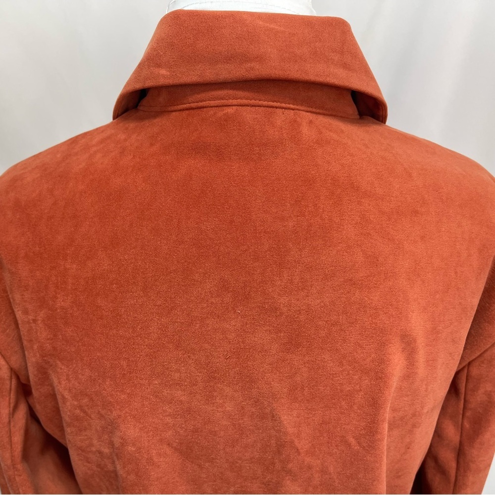 Dressbarn Rust Suede like blouse or jacket women’s size small - Picture 8 of 14
